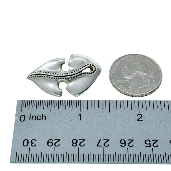 Vintage S. Stegall Sterling Silver 925 Abstract Pendant - Picture 7 of 8